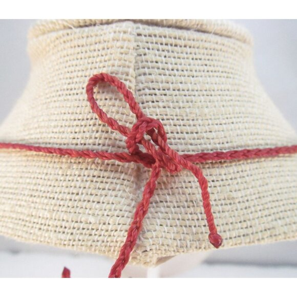 Handcrafted Burgundy Macrame Necklace with Natural Stone Pendant - Picture 8 of 11